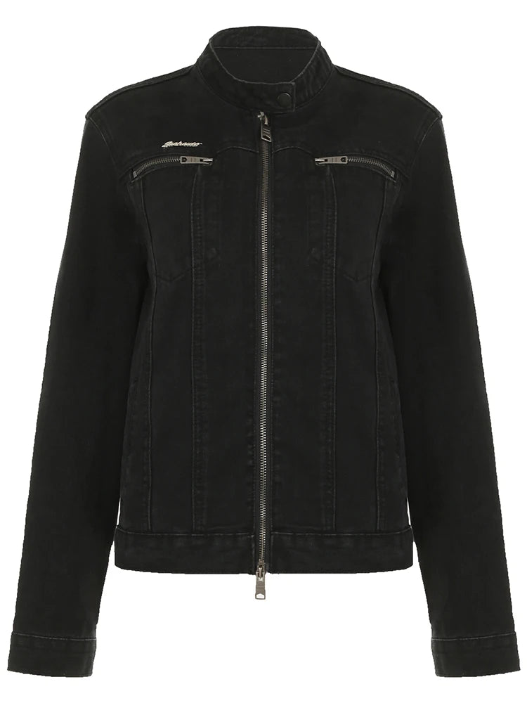 Double denim zipper
