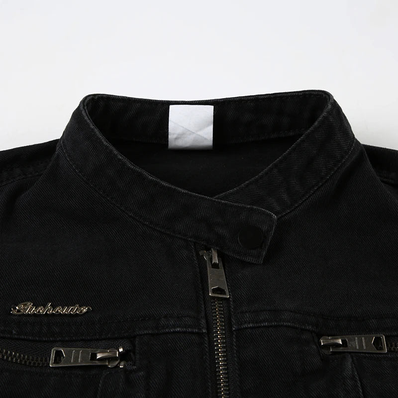 Double denim zipper