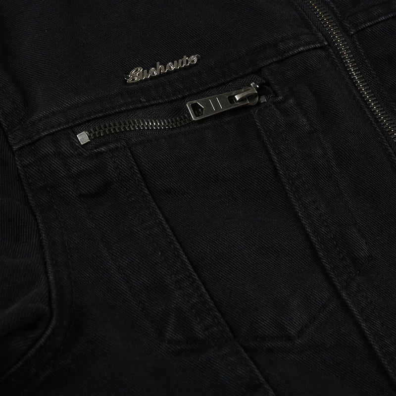 Double denim zipper