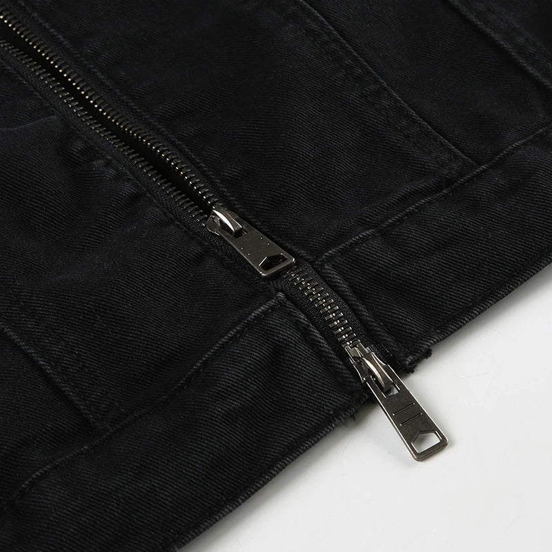 Double denim zipper