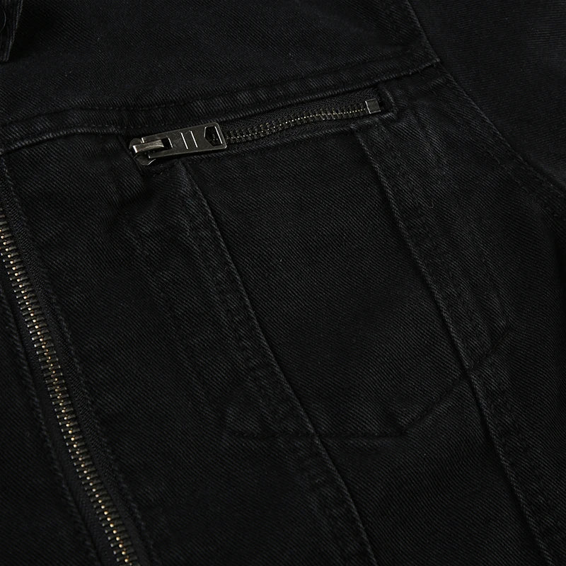 Double denim zipper