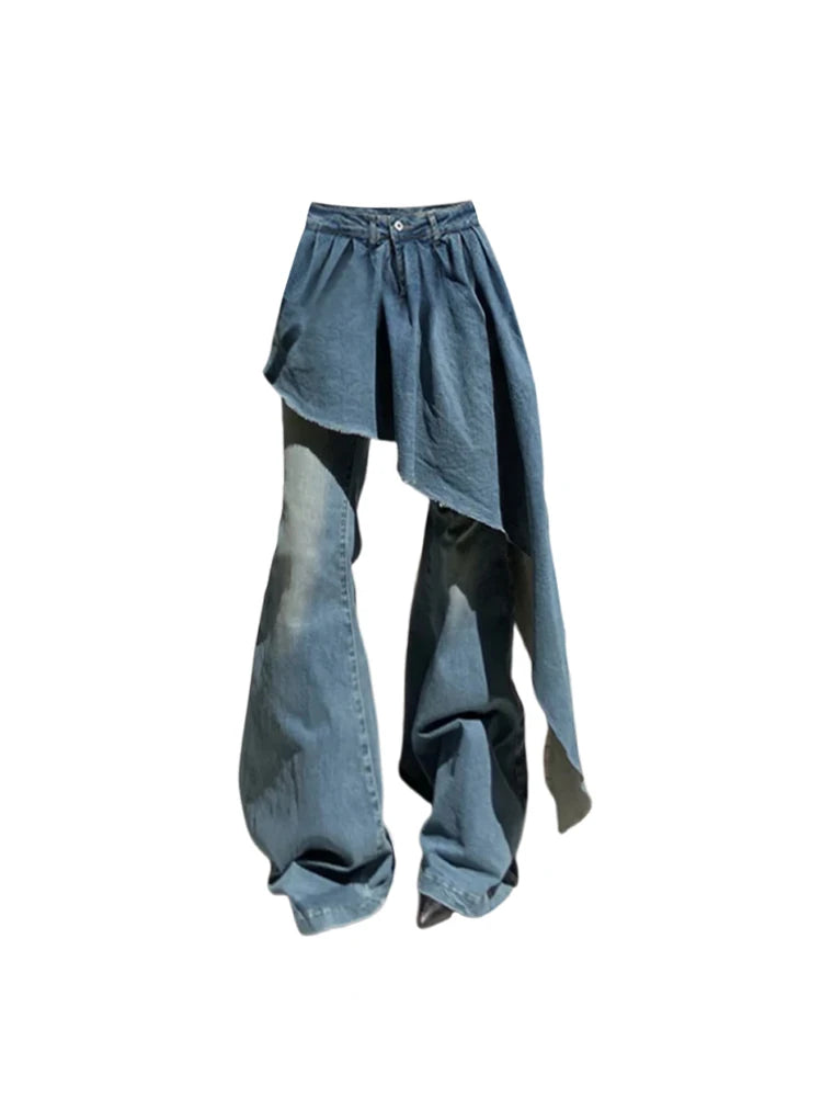 oversized skirt jeans