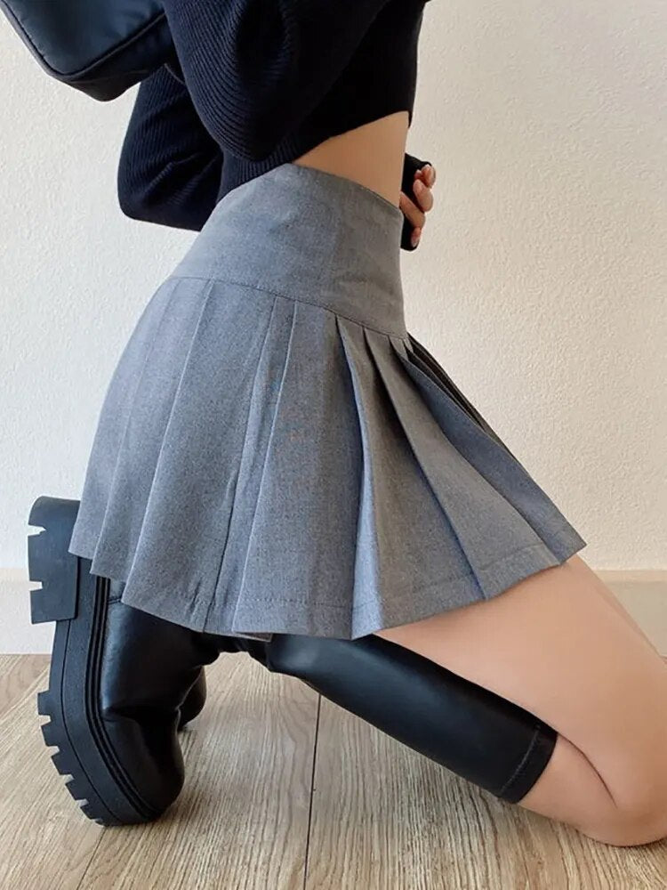 Pleated mini skirt