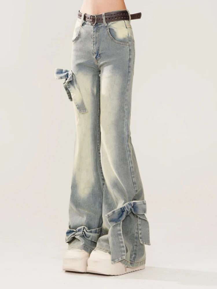 90s Bow Flare Jeans