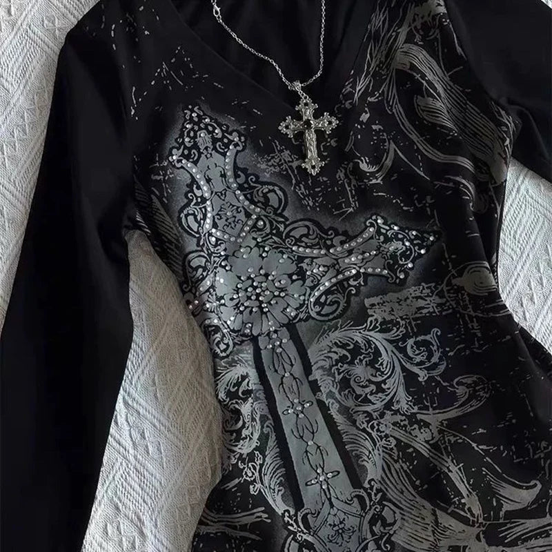 Cross Print Longsleeve