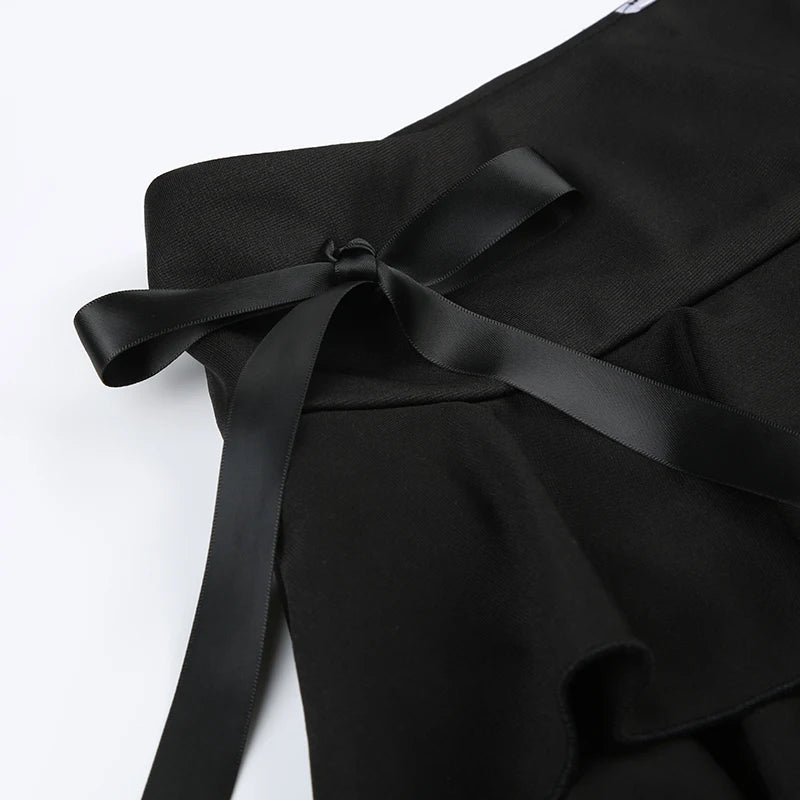 Satin Bow Mini Skirt
