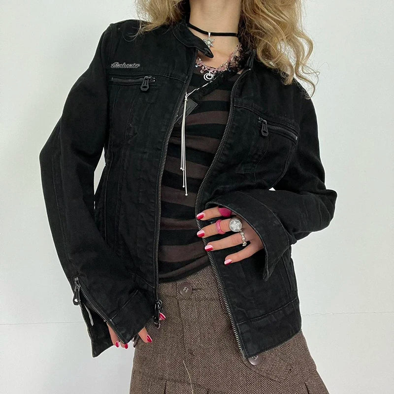 Double denim zipper