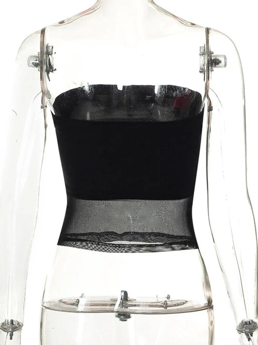 Tube-Top aus Netzstoff
