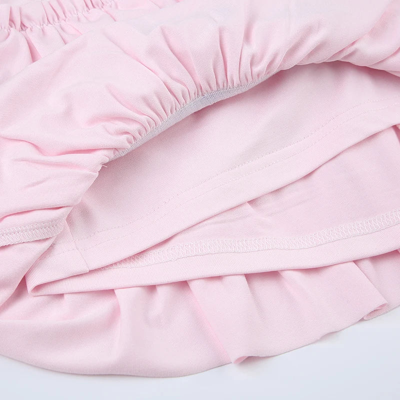 A-line low-waist mini skirt