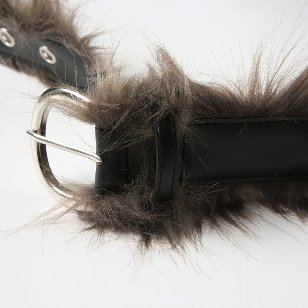 Faux Fur Belt
