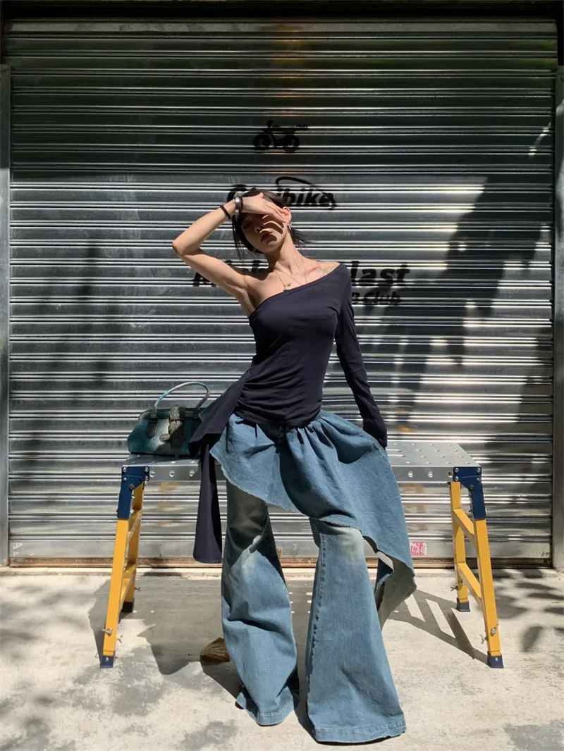 oversized skirt jeans