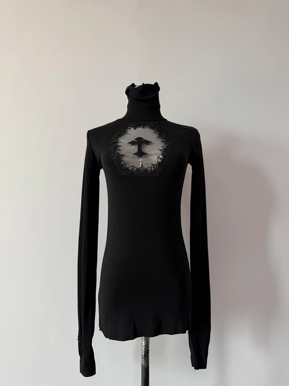 Turtleneck Goth Cross Longsleeve