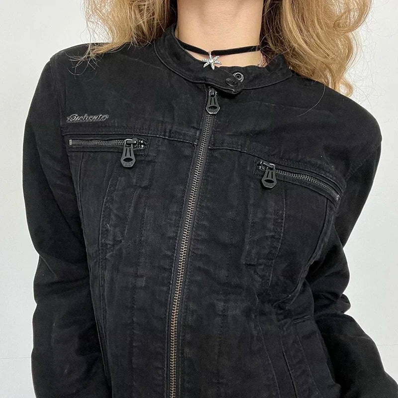 Double denim zipper