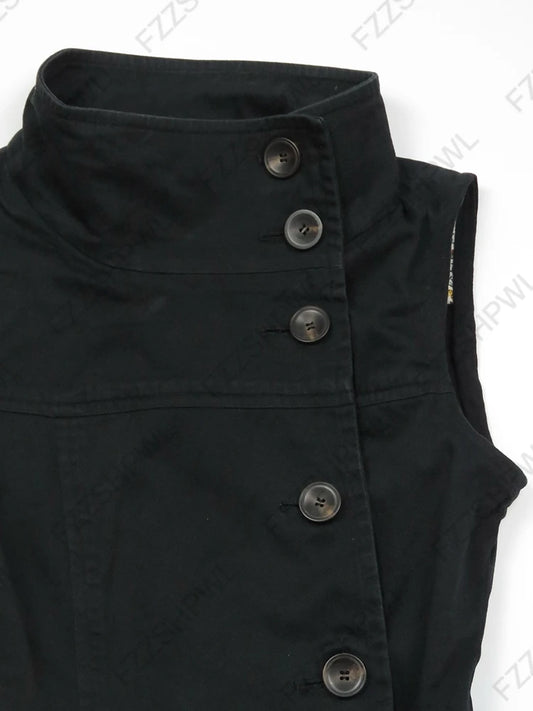 Sleeveless Button Up