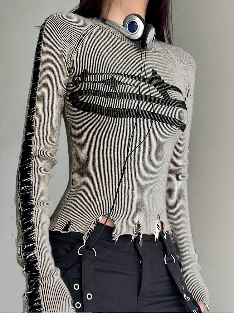 Ripped Harajuku long sleeve
