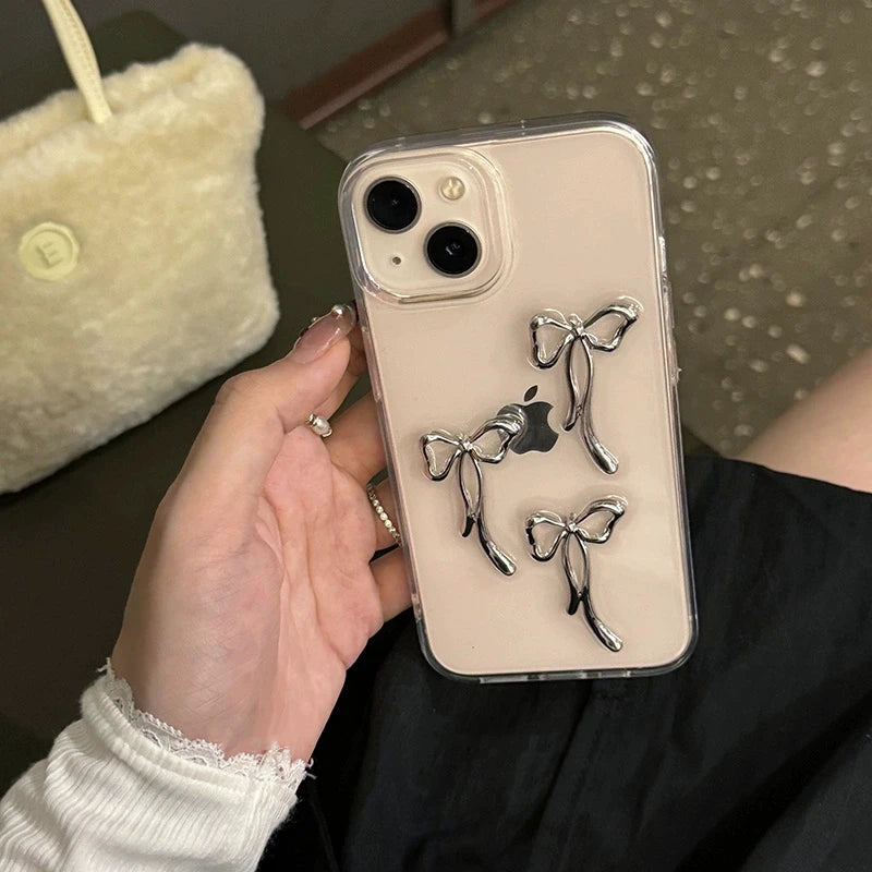 3D Metal Bowknot phone case