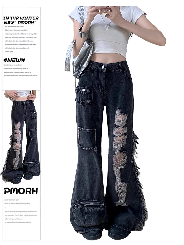 Ripped Low Rise Jeans
