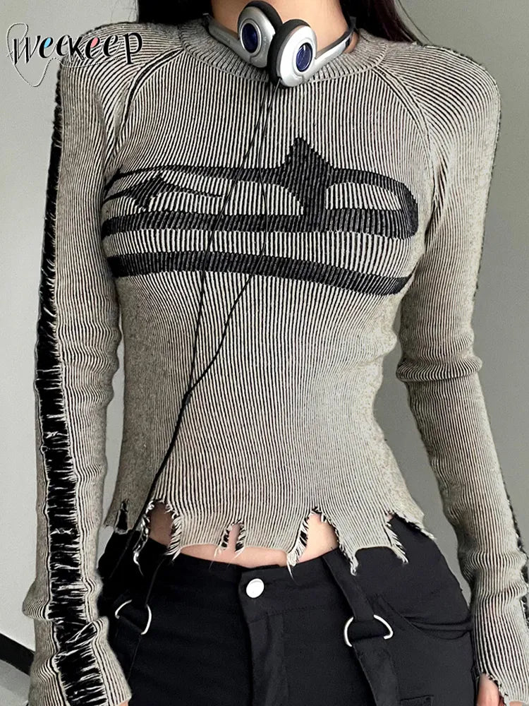 Ripped Harajuku long sleeve