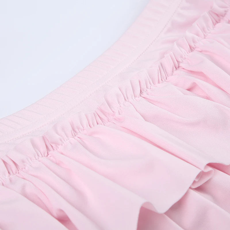 A-line low-waist mini skirt