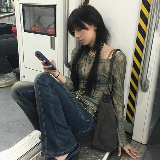 Transparentes Vintage-Top