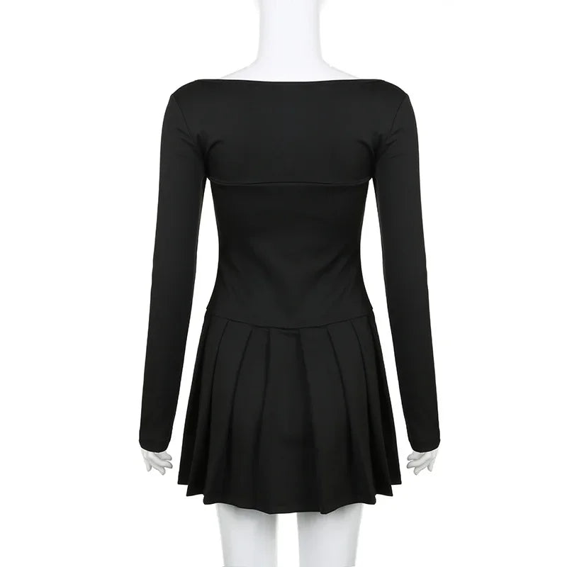 Vestido con ribete de encaje