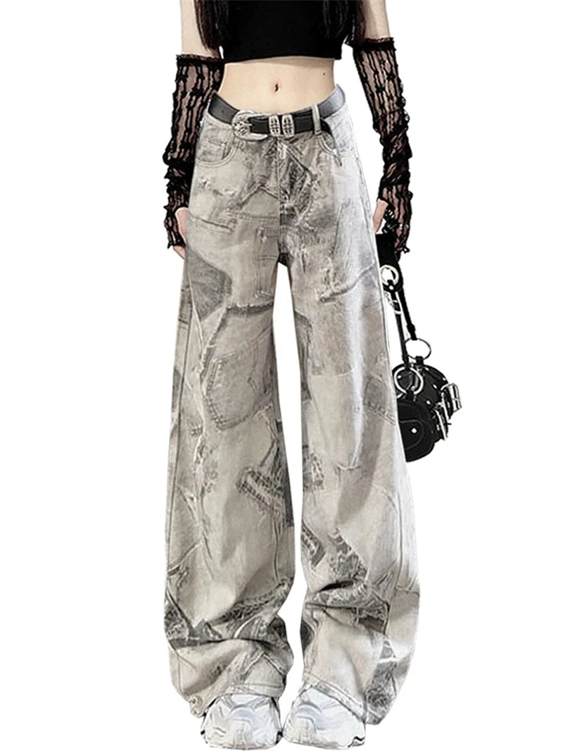 Grey Patchwork Jeans
