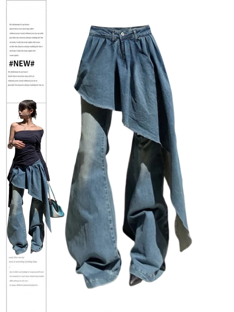 oversized skirt jeans