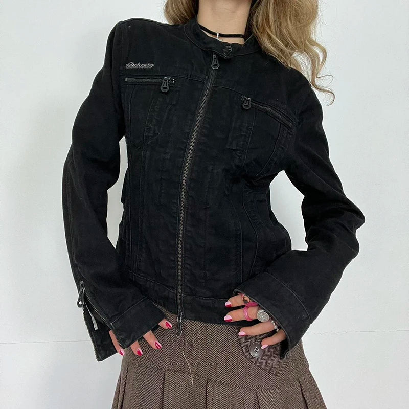 Double denim zipper