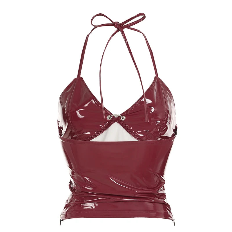 Leather Optic Crop Top