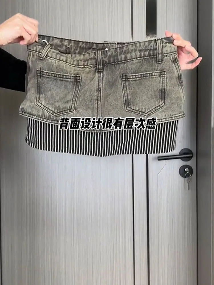 Denim Skirt Set