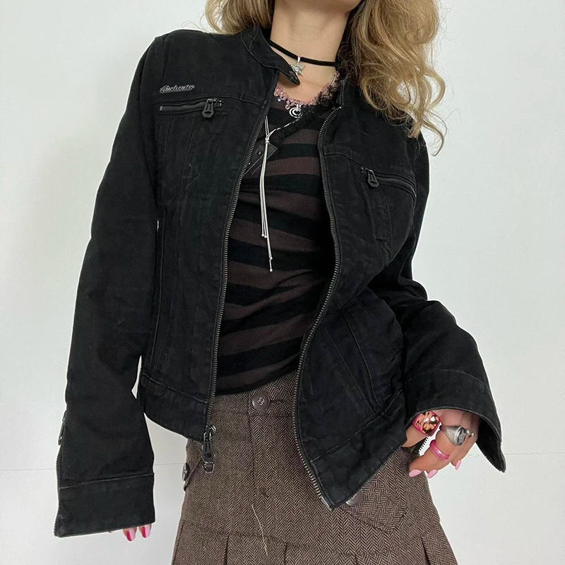 Double denim zipper