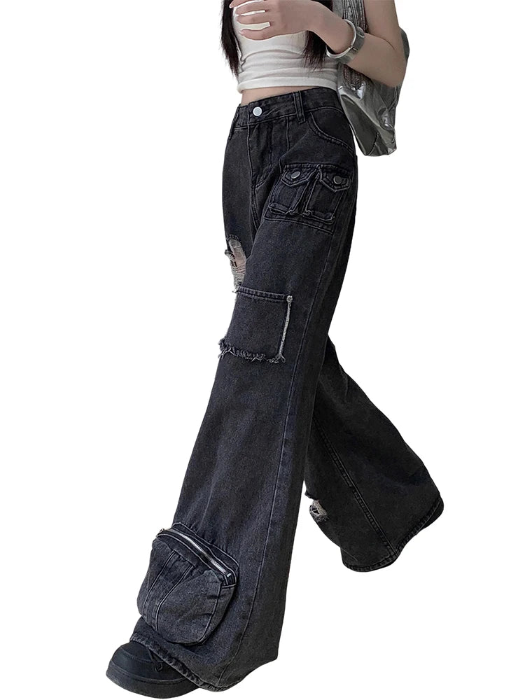 Ripped Low Rise Jeans
