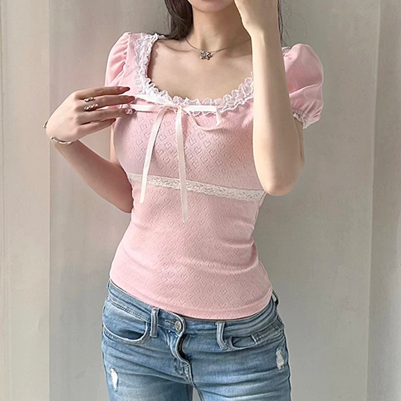 Heart Pattern T-Shirt