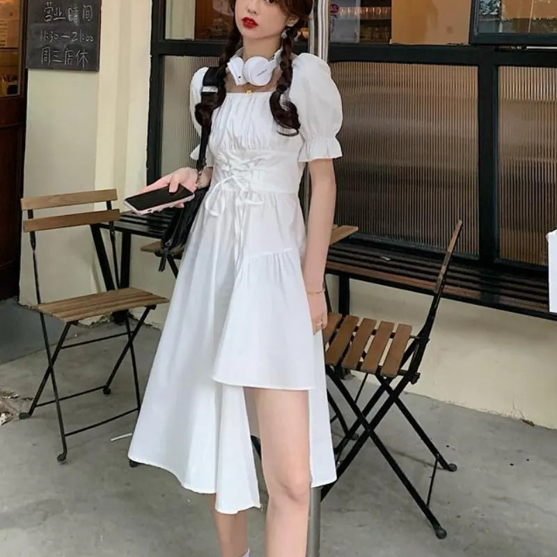 vestido elegante de época