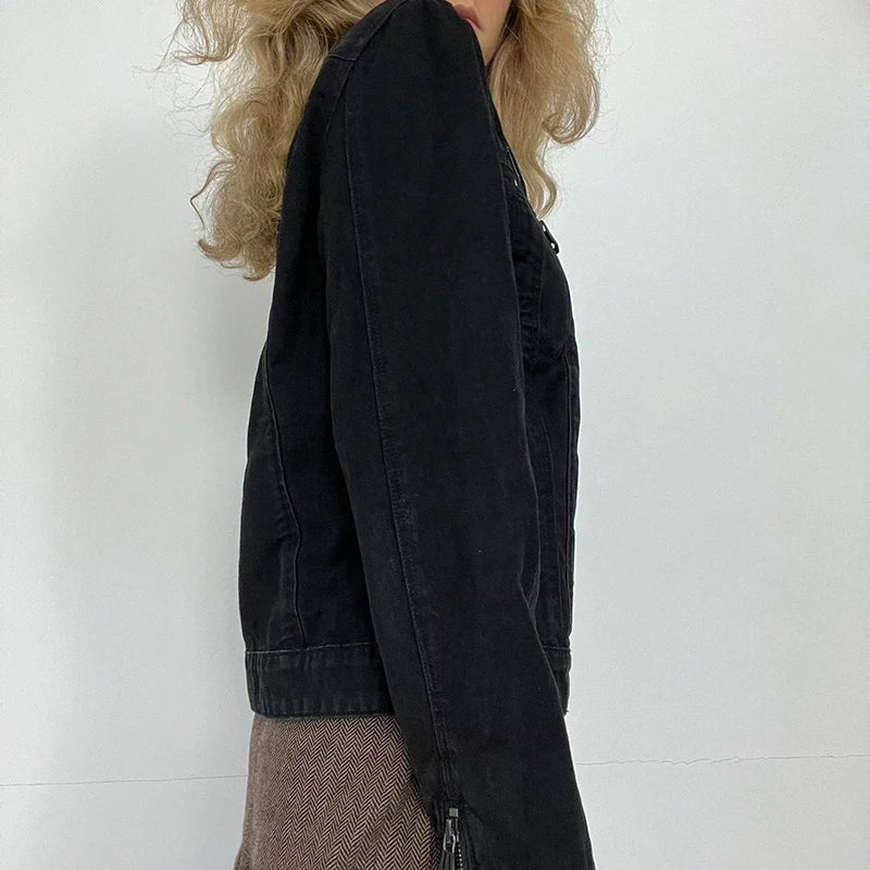 Double denim zipper