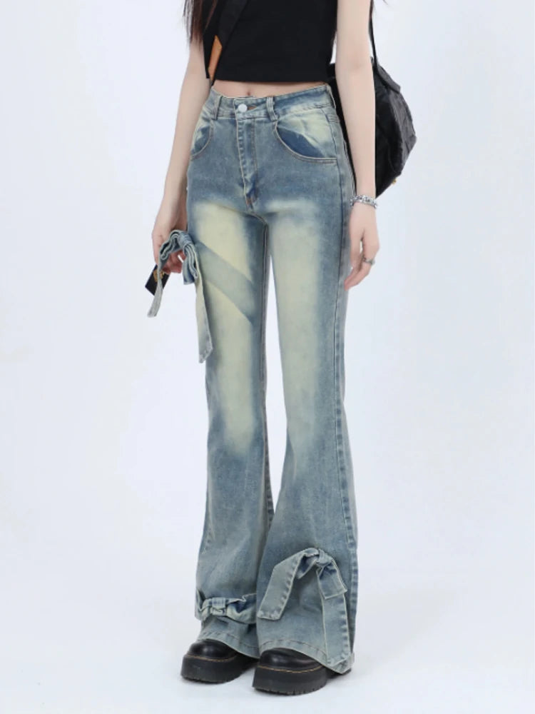 90s Bow Flare Jeans