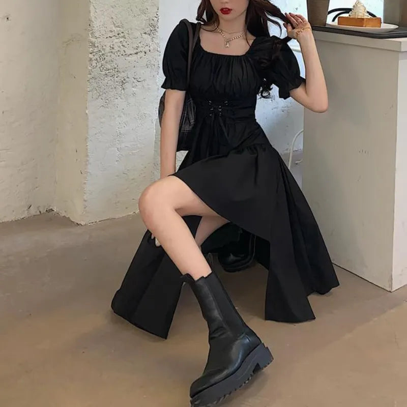 vestido elegante de época