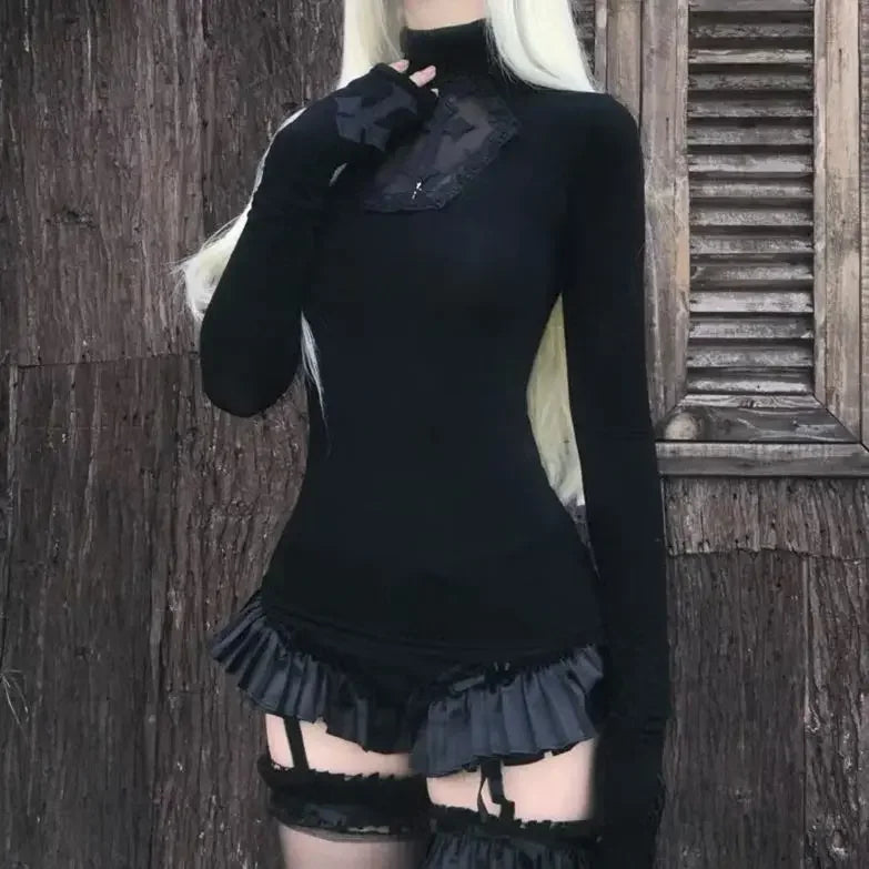 Turtleneck Goth Cross Longsleeve