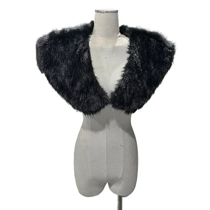 Faux Fur Cape