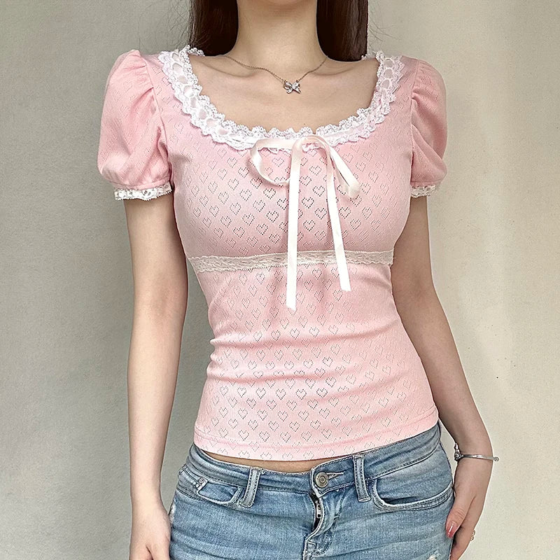 Heart Pattern T-Shirt