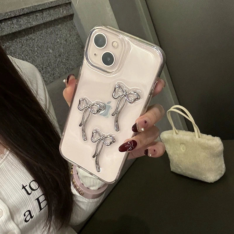 3D Metal Bowknot phone case