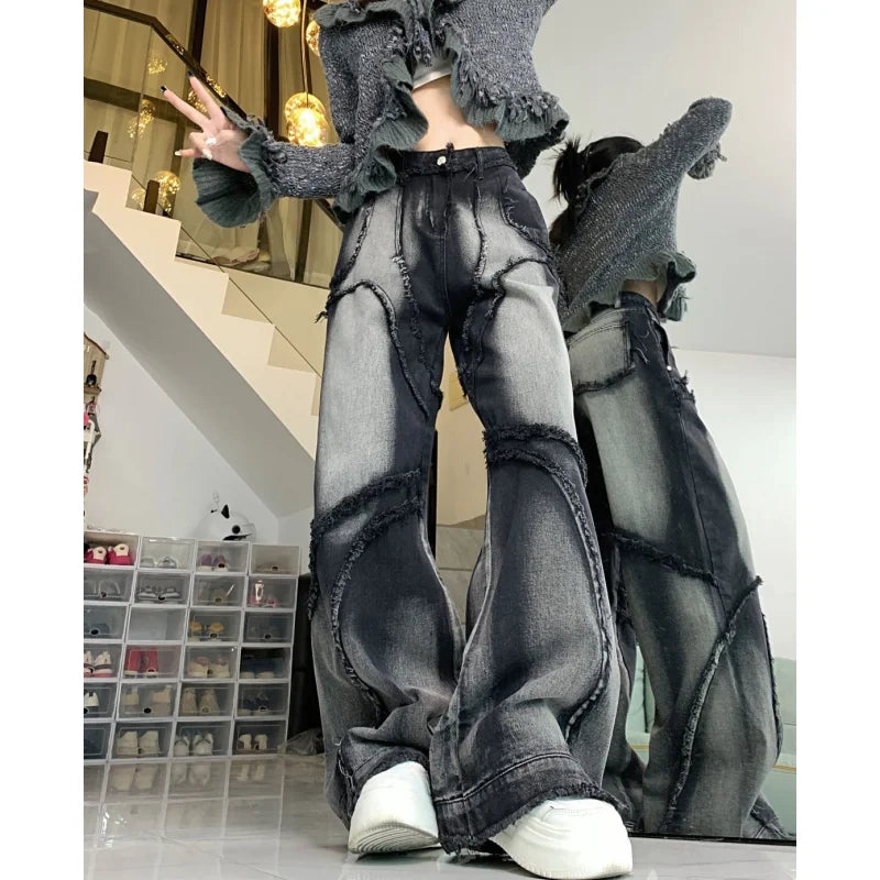 High waist thermal jeans