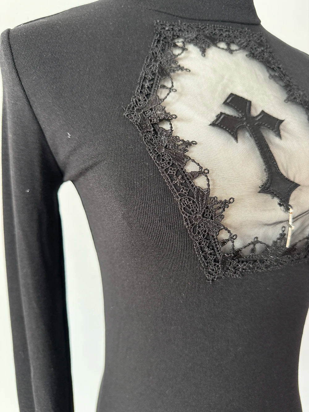 Turtleneck Goth Cross Longsleeve