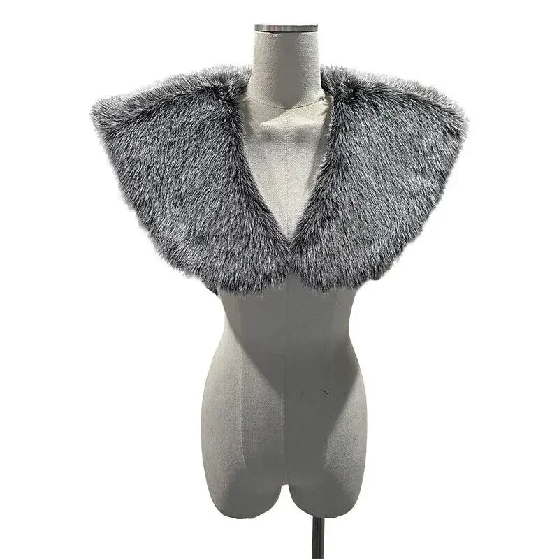 Faux Fur Cape