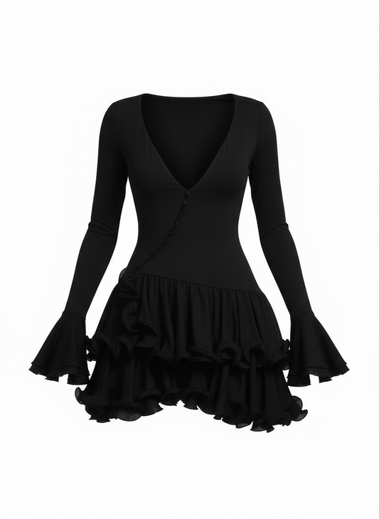 Minikleid mit Rüschen