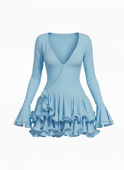 Minikleid mit Rüschen