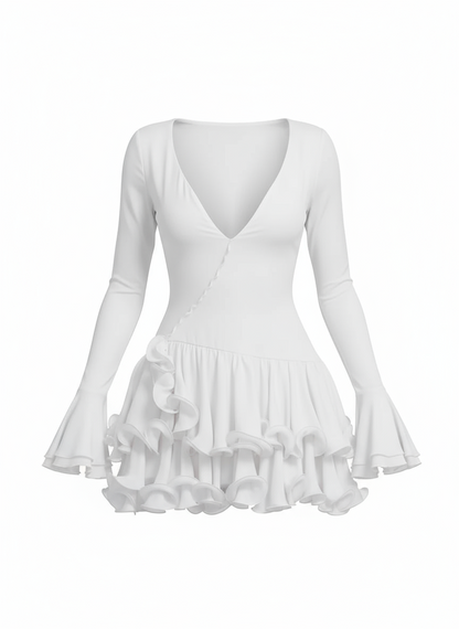 Minikleid mit Rüschen