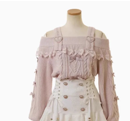 Coquette Sweater mit Schleifen