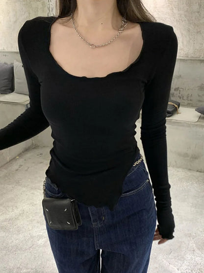 Basic Ruffled Longsleeve