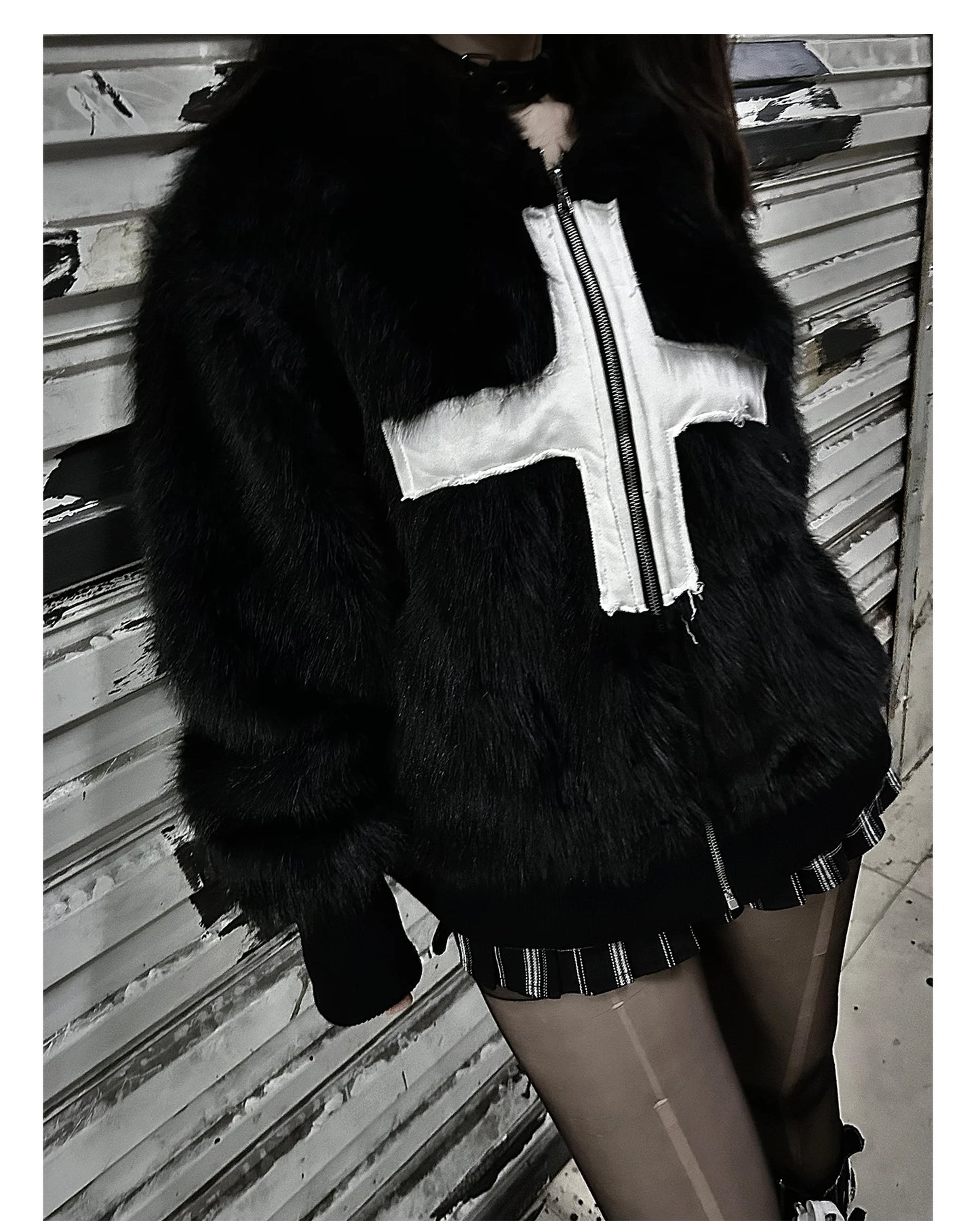 Faux Fur Cross Winterjacke